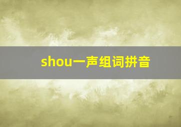 shou一声组词拼音