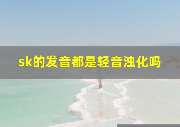 sk的发音都是轻音浊化吗