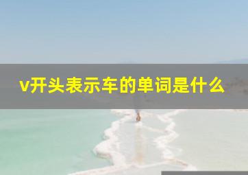 v开头表示车的单词是什么