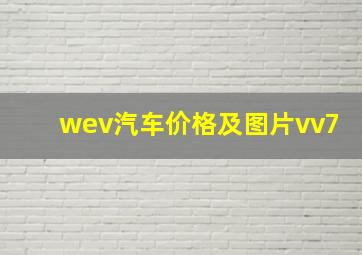 wev汽车价格及图片vv7