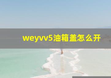 weyvv5油箱盖怎么开