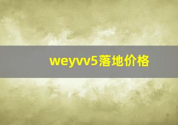 weyvv5落地价格