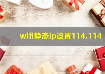 wifi静态ip设置114.114