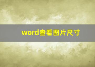 word查看图片尺寸