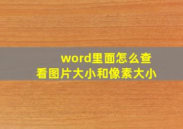 word里面怎么查看图片大小和像素大小