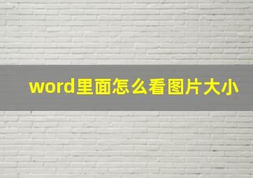 word里面怎么看图片大小