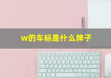 w的车标是什么牌子