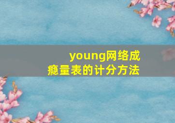 young网络成瘾量表的计分方法