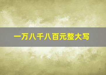 一万八千八百元整大写