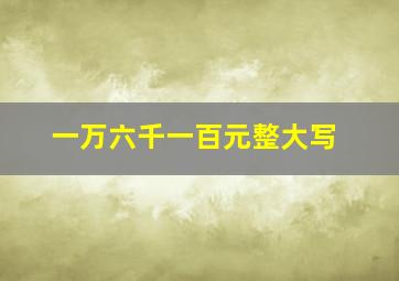 一万六千一百元整大写