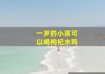 一岁的小孩可以喝枸杞水吗