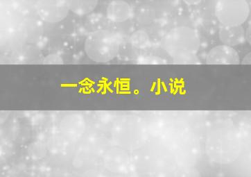 一念永恒。小说