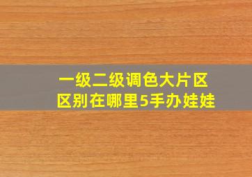 一级二级调色大片区区别在哪里5手办娃娃