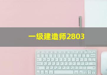 一级建造师2803