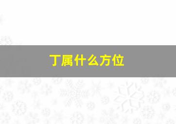 丁属什么方位