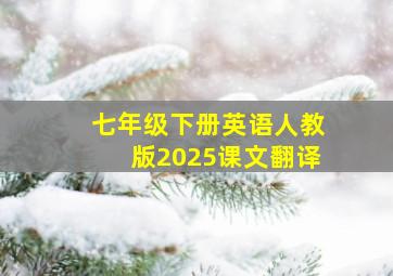 七年级下册英语人教版2025课文翻译