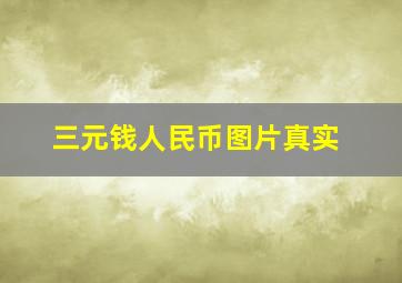 三元钱人民币图片真实