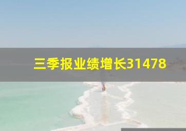 三季报业绩增长31478