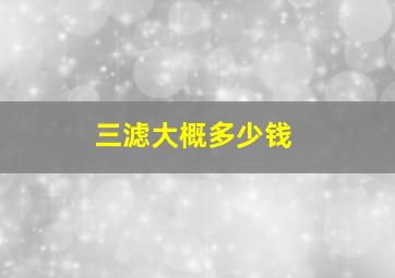 三滤大概多少钱