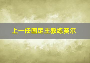 上一任国足主教练赛尔