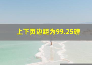 上下页边距为99.25磅