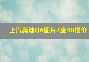 上汽奥迪Q6图片7座40报价