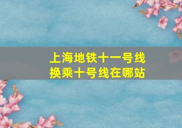 上海地铁十一号线换乘十号线在哪站