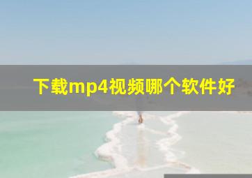 下载mp4视频哪个软件好