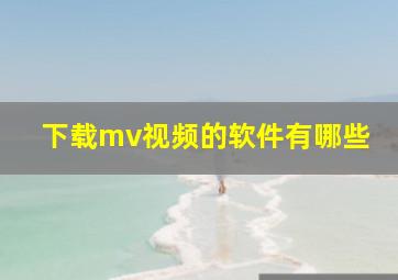 下载mv视频的软件有哪些