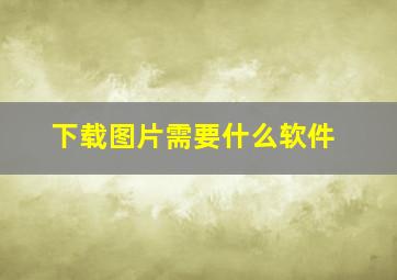 下载图片需要什么软件