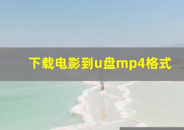 下载电影到u盘mp4格式