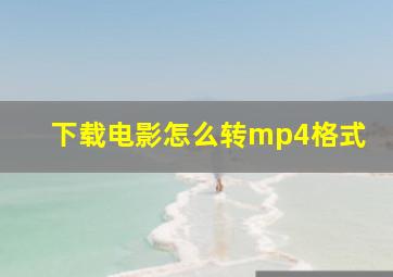 下载电影怎么转mp4格式