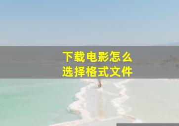 下载电影怎么选择格式文件