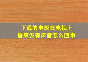 下载的电影在电视上播放没有声音怎么回事