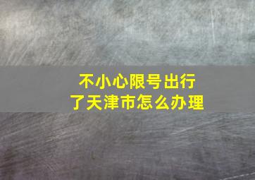 不小心限号出行了天津市怎么办理