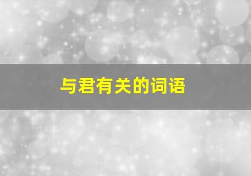 与君有关的词语