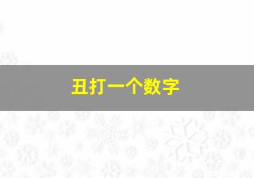 丑打一个数字