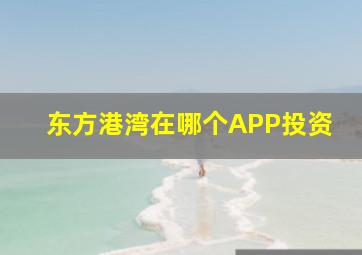 东方港湾在哪个APP投资