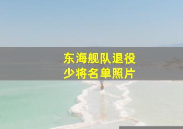 东海舰队退役少将名单照片