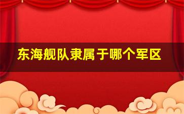 东海舰队隶属于哪个军区