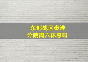 东部战区秦淮分院周六休息吗