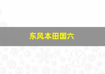 东风本田国六