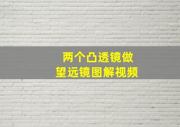 两个凸透镜做望远镜图解视频