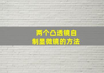 两个凸透镜自制显微镜的方法