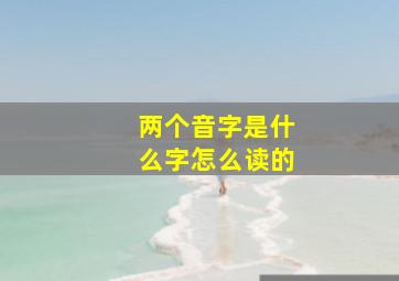 两个音字是什么字怎么读的