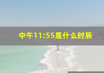 中午11:55是什么时辰