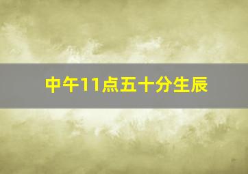 中午11点五十分生辰