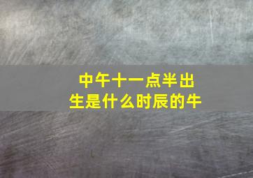 中午十一点半出生是什么时辰的牛