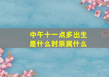 中午十一点多出生是什么时辰属什么