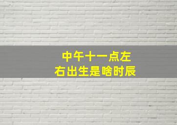 中午十一点左右出生是啥时辰